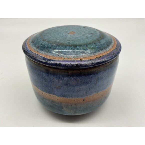 French Butter Keeper Hand Thrown Pottery One of a Kind Hand Crafted Pottery VTG - Picture 10 of 16